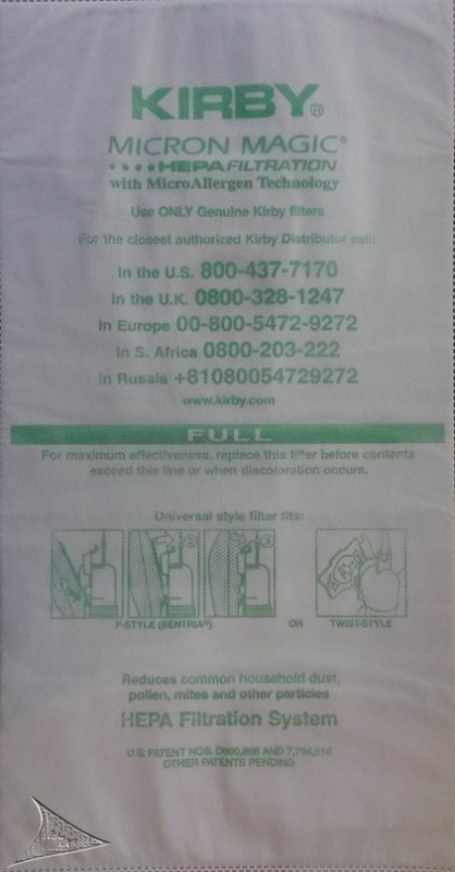 Original Kirby ** Allergen Hepa Filter ** series Twin