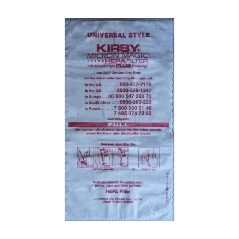 Original Kirby ** Micro Allergen Plus Filter ** series Plus